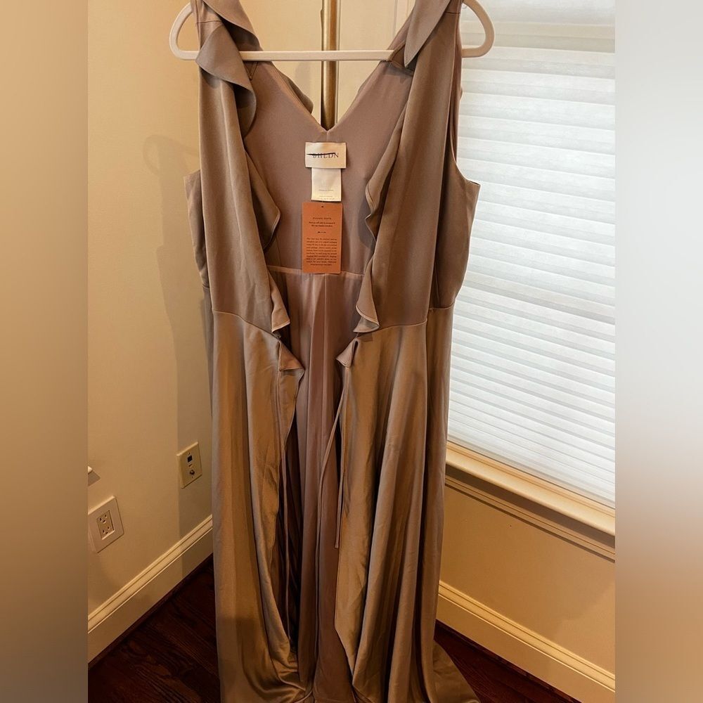 Anthropologie BHLDN Tansy Satin Maxi Dress Size U.S. 12 - Picture 4 of 8
